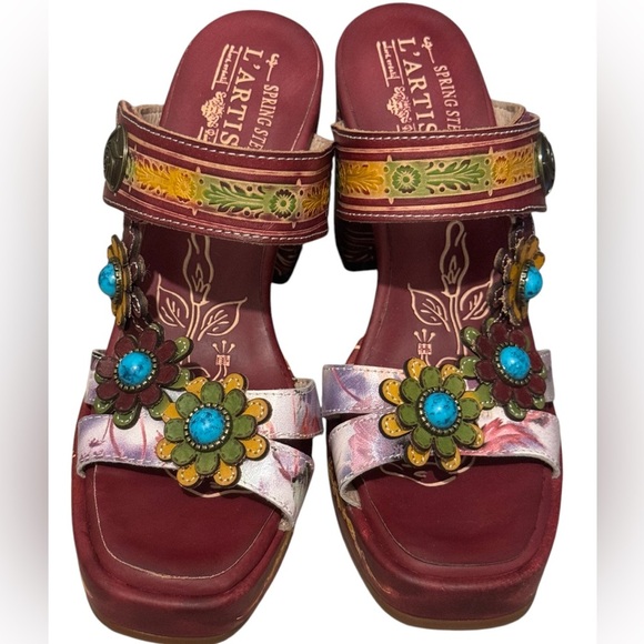 L'Artiste by Spring Step Ginevra Plum Multi sz 36 (us5.5-6) - Picture 1 of 8